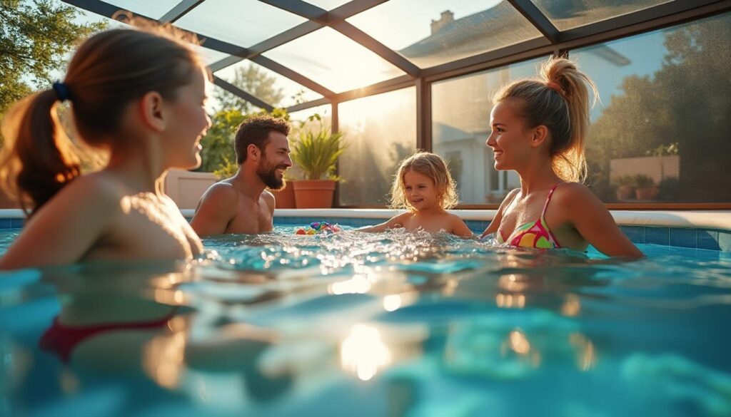 L'efficacité d'un abri sur le chauffage de piscine à la maison