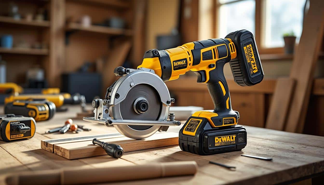 Illustration: Les caractéristiques techniques essentielles de la scie plongeante Dewalt 18V