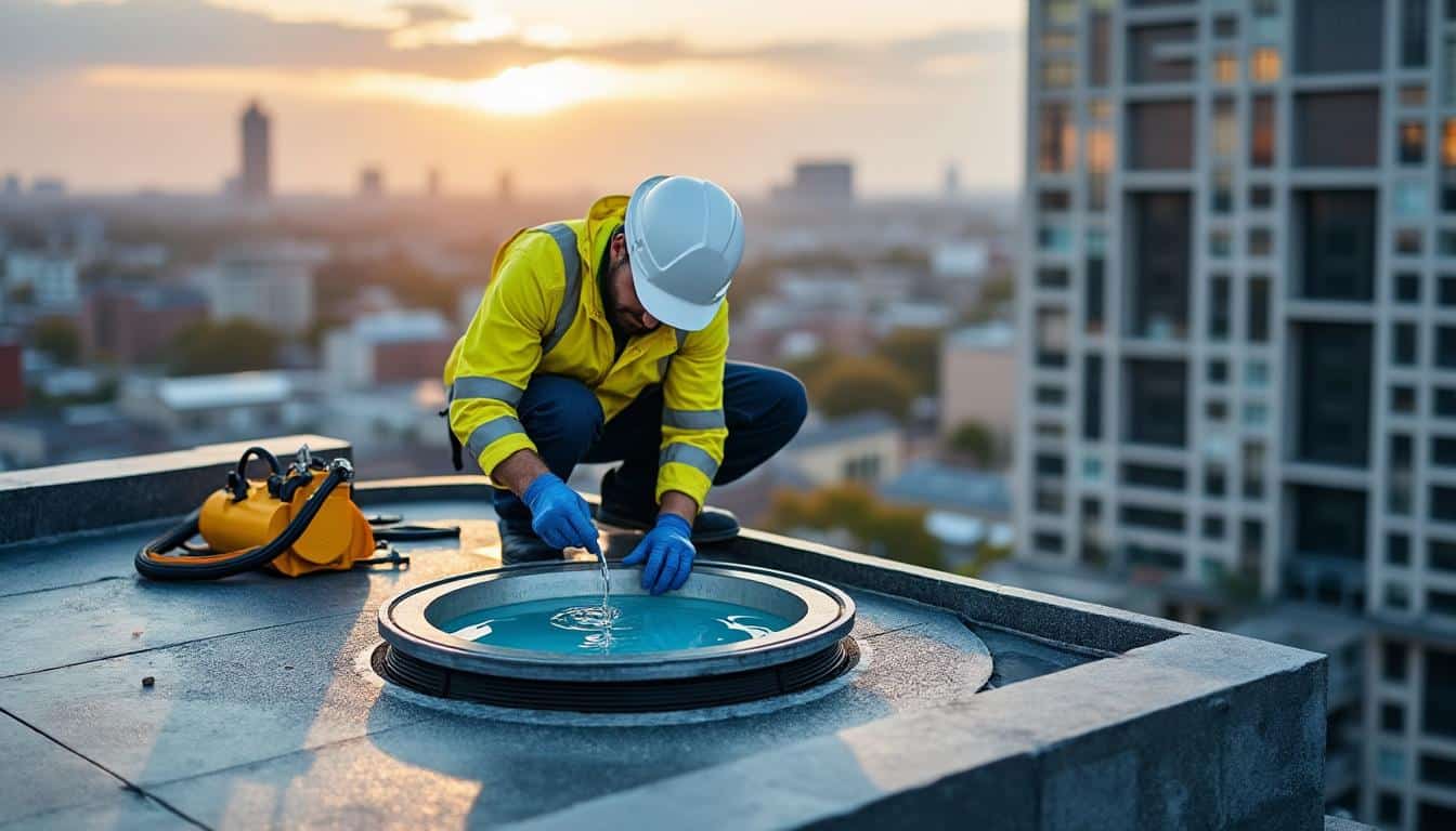 Illustration: Comprendre le rôle essentiel de la boîte à eau sur une toiture plate