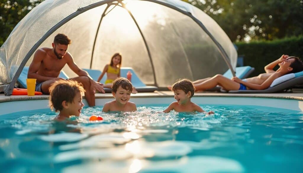 Dôme pour piscine hors sol : protection et confort toute l’année