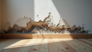 Moisissure derrière la plinthe : causes, détection et solutions efficaces