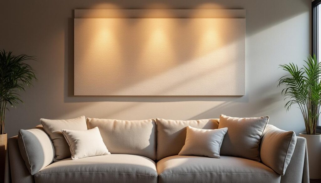 Applique murale en tissu : lumière douce et style élégant