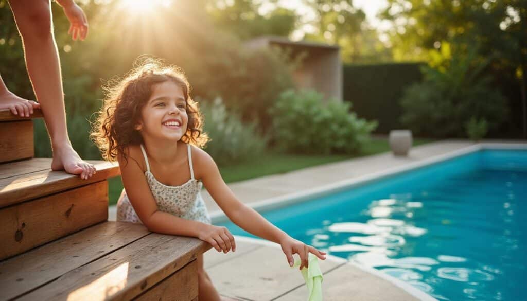 Escalier en bois pour piscine hors sol : pratique et durable
