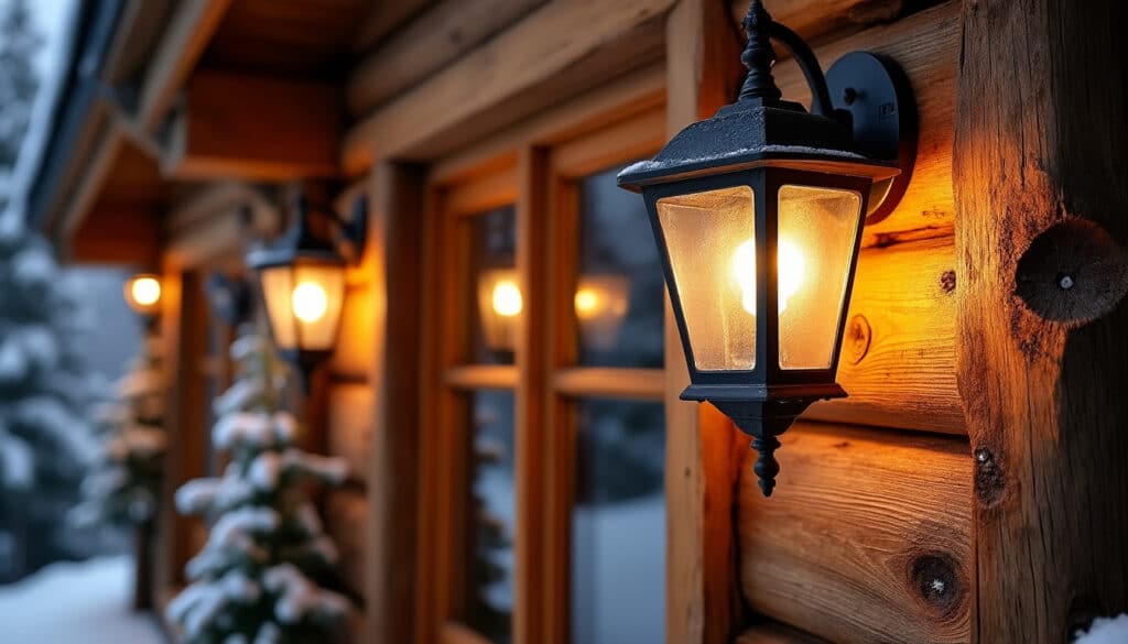 Applique de chalet : charme rustique et lumière chaleureuse