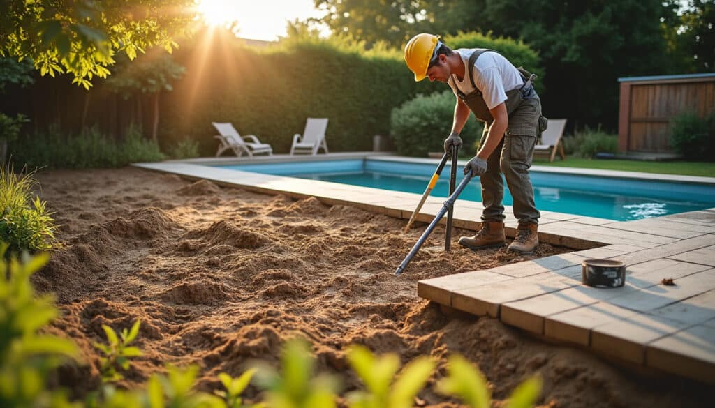 Terrassement pour une piscine hors sol : guide pour un sol stable