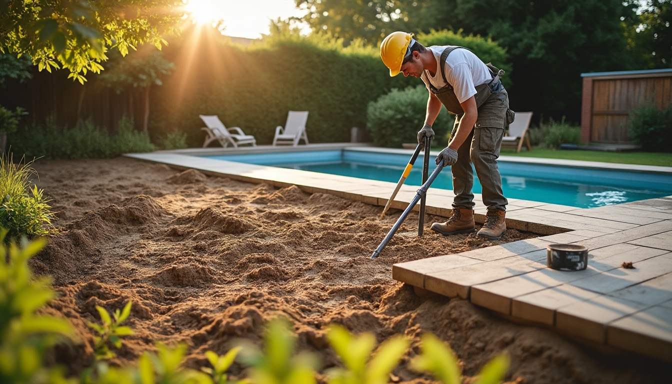 Terrassement pour une piscine hors sol : guide pour un sol stable