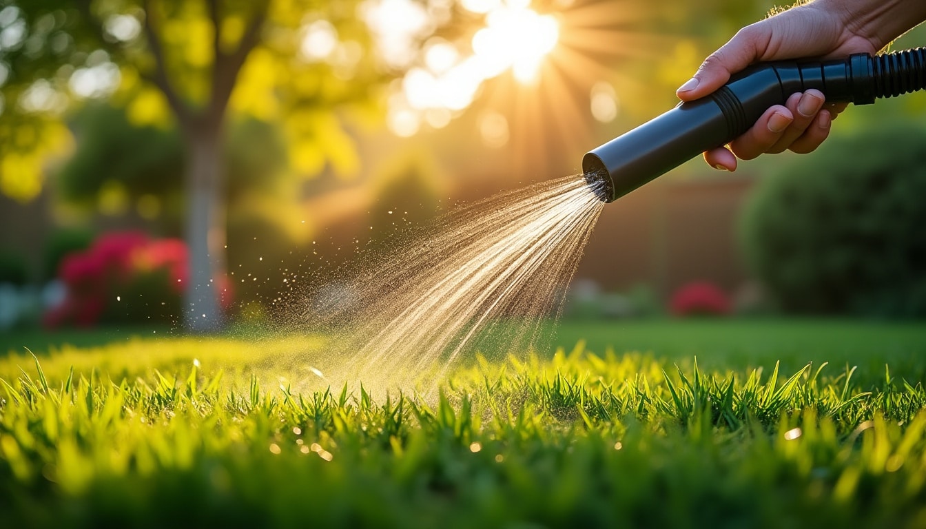 Illustration: Pourquoi opter pour un engrais liquide pour entretenir votre pelouse ?