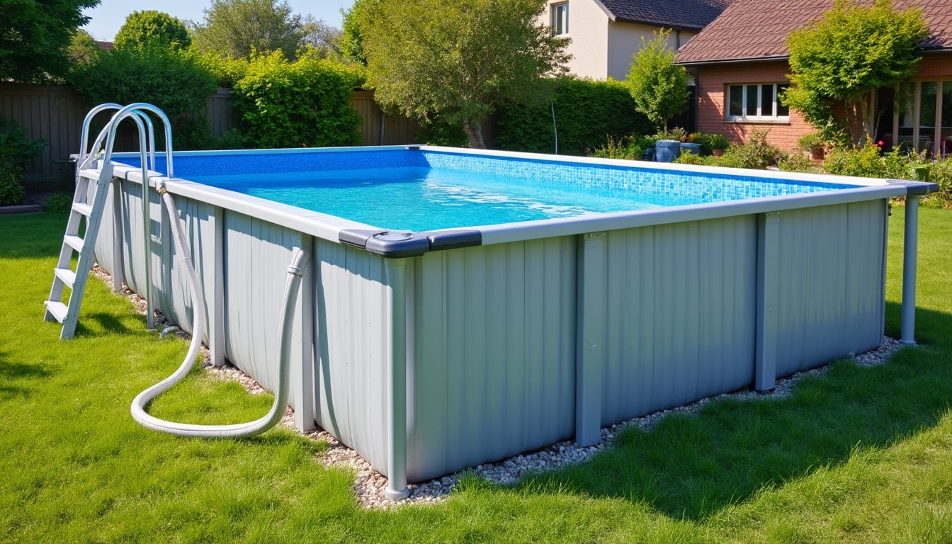 Illustration: Comprendre les piscines Gre en structure hors sol : caractéristiques et matériaux